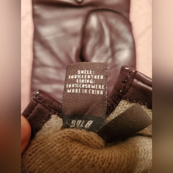 Vintage Coach Brown Leather Gloves Signature Trim and Horsebit Detail Sz 7 - Picture 7 of 8